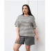 Піжама жіночій шорти та футболка в смужку 19363