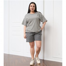 Піжама жіночій шорти та футболка в смужку 19363