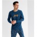 Пижама мужская штаны и джемпер Леопард 10214