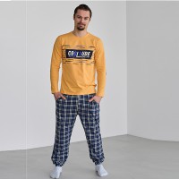 Пижама мужская штаны и джемпер с надписью 10224