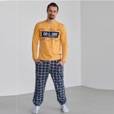 Пижама мужская штаны и джемпер с надписью 10224