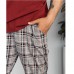 Пижама мужская штаны и футболка бордовая 10229