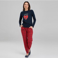 Жіноча піжама штани та кофта з довгим рукавом 12468