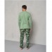 Піжама чоловіча з штанами Камуфляж зелений 13819