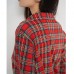 Жіноча піжама сорочка і штани в клІтинку червова 14502