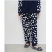 Жіноча піжама з штанами на флісі Сердечки 14504