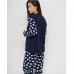 Жіноча піжама з штанами на флісі Сердечки 14504