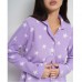 Жіноча піжама сорочка і штани Зірки бузковий 14509