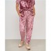 Піжама жіночий штани та футболка Велюр рожевий 14529