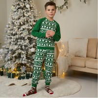 Зелена Піжама для хлопчика штани та кофта Новорична 14878