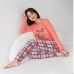Пижама женская с штанами Кот 9052