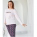 Жіноча піжама зі штанами 9059