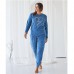 Комплект женский с штанами голубой 9060
