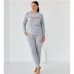Комплект женский с штанами серый 9065