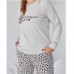 Піжама жіноча з штанами Леопард 9066