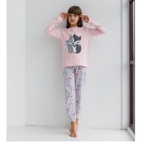 Пижама для девочки с штанами Лисички 9070