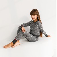 Пижама для девочки с штанами Новогодняя 9072