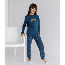 Піжама для дівчинки зі штанами Леопард 9073