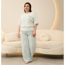 Піжама штани та футболка жіноча в смужку 19171