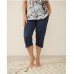 Піжама жіноча капрі та футболка з малюнком 19172