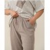 Піжама жіноча капрі та футболка в смужку бежева 19175 Піжама жіноча капрі та футболка в смужку бежева 19175