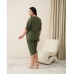 Піжама жіноча капрі та футболка хакі 19176