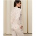 Піжама жіноча штані і сорочка бежева малюнок 19178 Піжама жіноча штані і сорочка бежева малюнок 19178