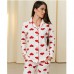 Піжама жіноча штані і сорочка молочка в сердечко 19179 Піжама жіноча штані і сорочка молочка в сердечко 19179