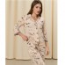 Піжама жіноча штані і сорочка бежева з малюнком 19181 Піжама жіноча штані і сорочка бежева з малюнком 19181