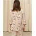 Піжама жіноча штані і сорочка кремова з малюнком 19180 Піжама жіноча штані і сорочка кремова з малюнком 19180