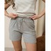 Піжама жіночий шорти і футболка сіра в смужку 19183 Піжама жіночий шорти і футболка сіра в смужку 19183