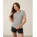Піжама жіночий шорти і футболка темно-сіра в смужку 19184 Піжама жіночий шорти і футболка темно-сіра в смужку 19184