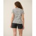 Піжама жіночий шорти і футболка темно-сіра в смужку 19184 Піжама жіночий шорти і футболка темно-сіра в смужку 19184