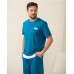 Піжама чоловіча штани та футболка бірюзова 19192