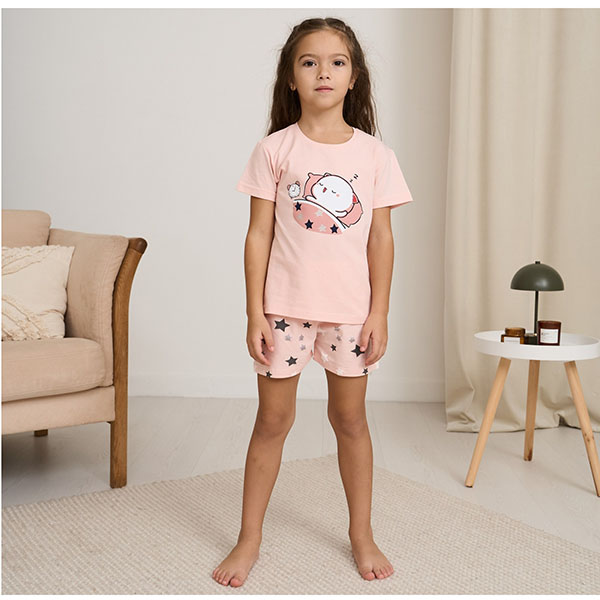 Піжама для дівчинки шорти та футболка 19195 Піжама для дівчинки шорти та футболка 19195