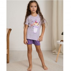 Піжама для дівчинки шорти та футболка 19196
