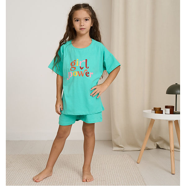 Піжама для дівчинки шорти та футболка 19197 Піжама для дівчинки шорти та футболка 19197