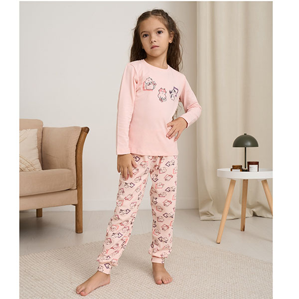 Піжама для дівчинки з штанами 19200 Піжама для дівчинки з штанами 19200
