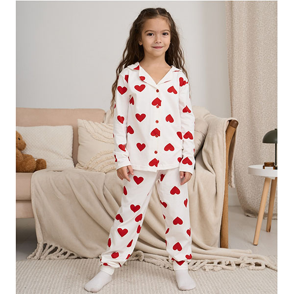 Піжама для дівчинки з штанами 19203 Піжама для дівчинки з штанами 19203