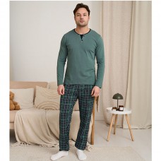 Піжама чоловіча з штанами в клітинку 19212