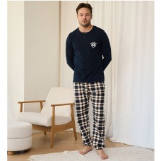 Піжама чоловіча з штанами в клітинку 19213