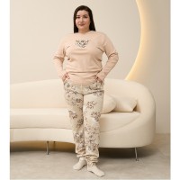 Піжама жіноча з штанами бежева 19065