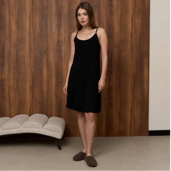 Нічна Сорочка жіноча чорна 19152 Нічна Сорочка жіноча чорна 19152