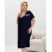 Нічна сорочка жіноча темно-синя 19446