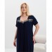 Нічна сорочка жіноча темно-синя 19446