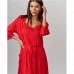 Сорочка женская c халатом красная 10912