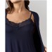Рубашка жіноча з халатом синя Nicoletta 10914