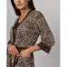 Сорочка жіноча з халатом леопардова Nicoletta 10915
