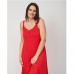 Нічна Сорочка жіноча тонка бретелька колір червоний Nicoletta 13120