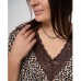 Нічна Сорочка жіноча з коротким рукавом Леопардовая 14891